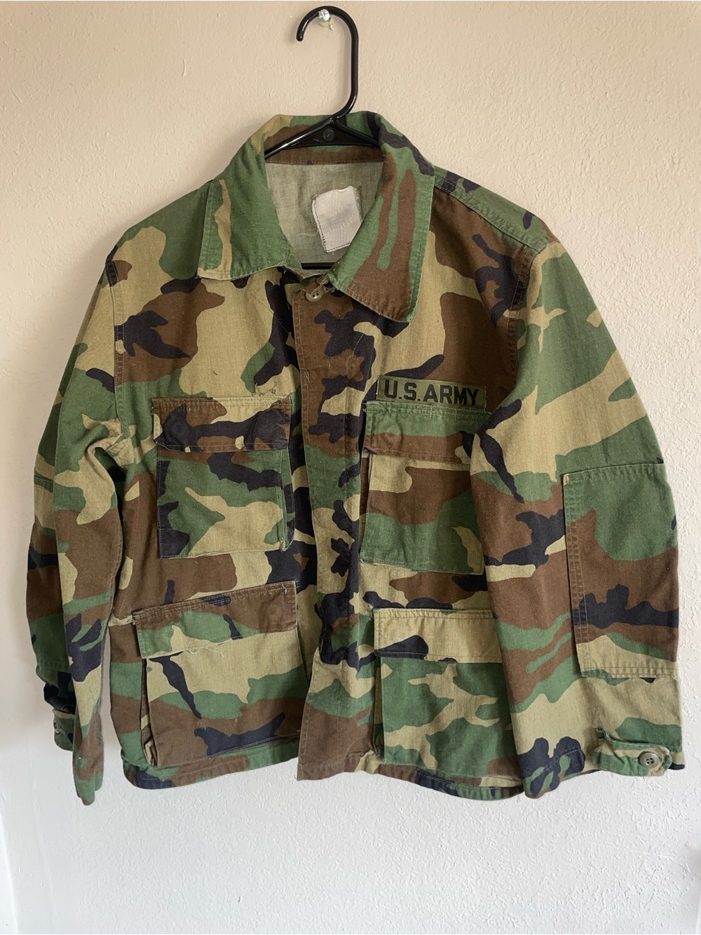 U.S. Army Green Brown Woodland Camo Jacket Mens